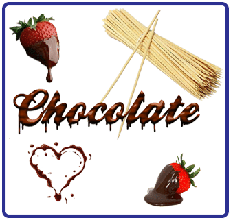 Chocolate Dip & Skewers for your Chocolate fountain at Soft-Ice