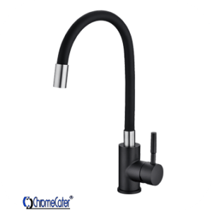 Sink Mixer Matt Black & Black Silicone Hose MBF-7 BLK