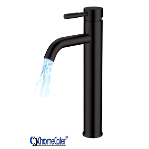 Single Lever Round Basin Mixer Matt Black MBF-2