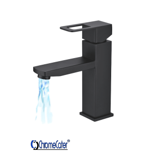 Single Lever Square Basin Mixer Matt Black MBF-3