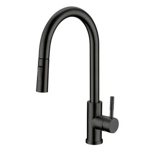 Kitchen Mixer with Pull Out Spout Tap - Matt Black MBF-11
