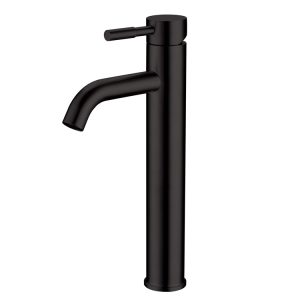 Single Lever Tall Round Basin Mixer Matt Black MBF-2
