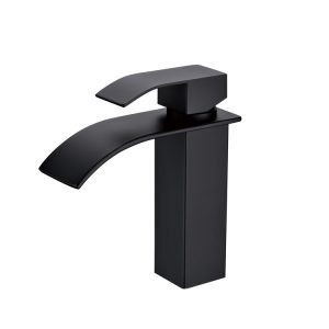 Single Lever Wide Spout Basin Mixer Matt Black MBF-5