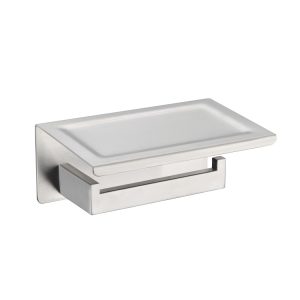 Toilet Roll Holder With Shelf Stainless Steel SSA-5