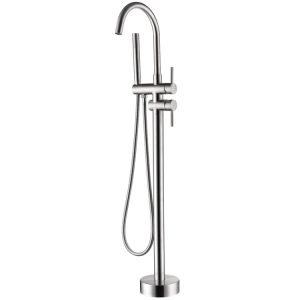 Freestanding Round Bath & Shower Mixer - Stainless Steel SSF-14