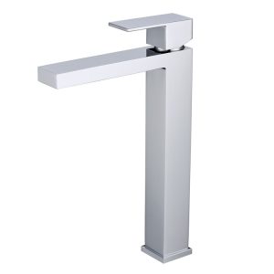 Single Lever Tall Square Basin Mixer S/Steel SSF-17