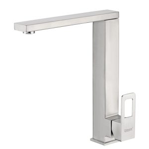 Single Lever Tall Square Spout Basin Mixer S/Steel SSF-20