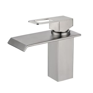 Single Lever Wide Spout Basin Mixer S/Steel SSF-21