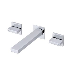 Double Lever Wall Mounted Basin / Bath Mixer - Copper SSF-25