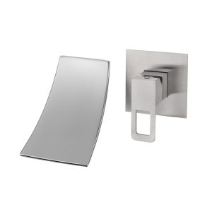 Single Lever Wall Mounted Wide Spout Basin / Bath Mixer - S/Steel SSF-26