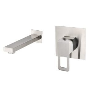 Single Lever Wall Mounted Basin Mixer – Stainless Steel SSF-30