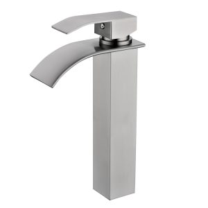 Single Lever Tall Wide Spout Basin Mixer Brushed S/Steel SSF-6