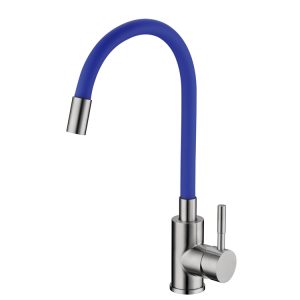 Sink Mixer S/S & Blue Silicone Hose SSF-8 BLU