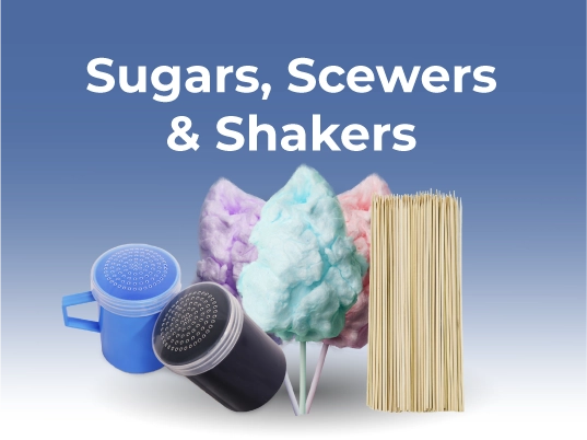 Sugars; Skewers & Shakers