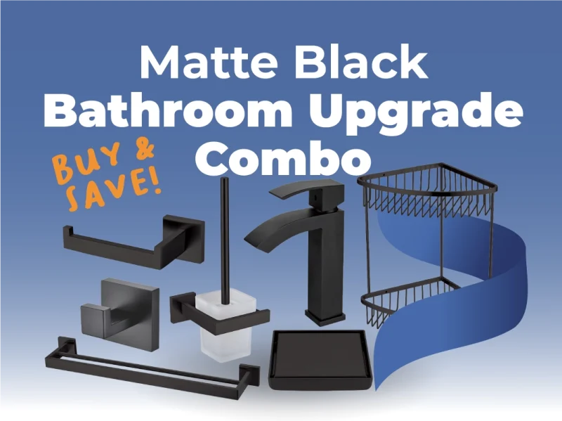 SI Matt Black Bathroom Upgrade Combo Feature